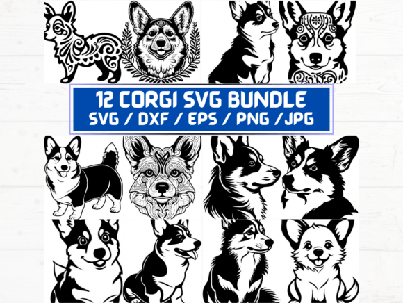 12 Corgi SVG, DXF, EPS, JPG, and PNG Files: A Complete Guide for Designers and Creators