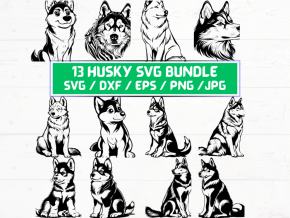 13 Husky Svg Bundle for Creative Projects