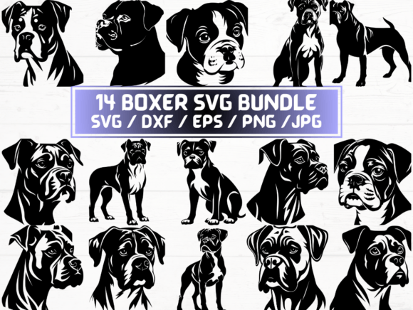 14 Boxer Svg Dxf Eps Jpg Png Files