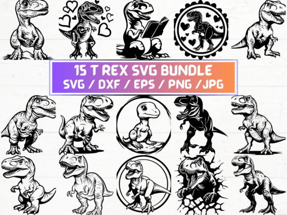 15 T Rex SVG File: A Versatile Resource for Designers and Creators