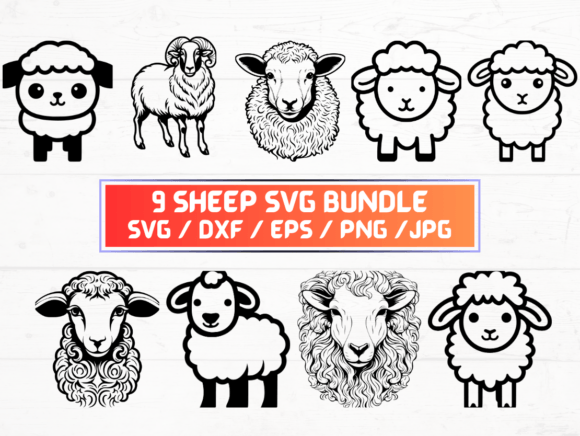 9 Sheep SVG: A Versatile Digital Asset for Designers and Creators