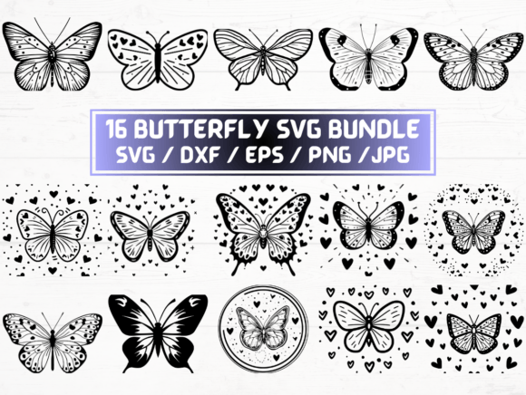 Butterfly SVG, DXF, EPS, JPG, and PNG: A Versatile Digital Asset