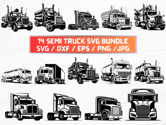 Semi Truck SVG