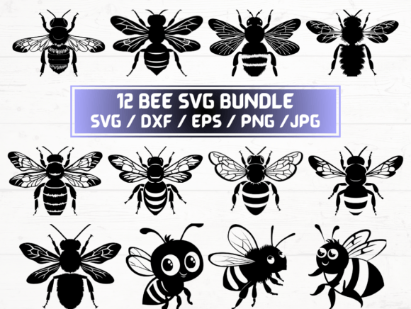 Understanding Bee SVG, DXF, EPS, JPG, and PNG Files