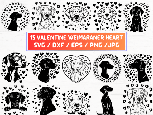 Valentine Weimaraner Heart SVG: A Versatile Digital Asset for Creative Projects